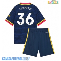 Camisa de time de futebol Arsenal Martin Zubimendi #36 Replicas 2º Equipamento Infantil 2026-27 Manga Curta (+ Calças curtas)